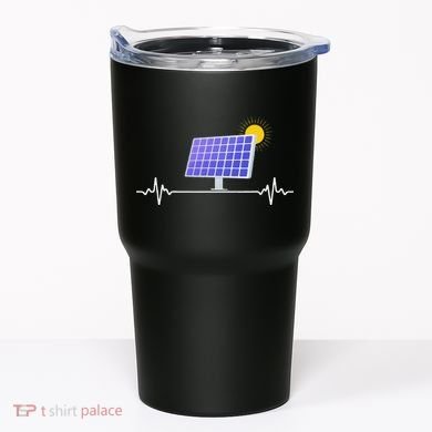 Solar Panel Heartbeat Global Warming Earth Day Tumbler