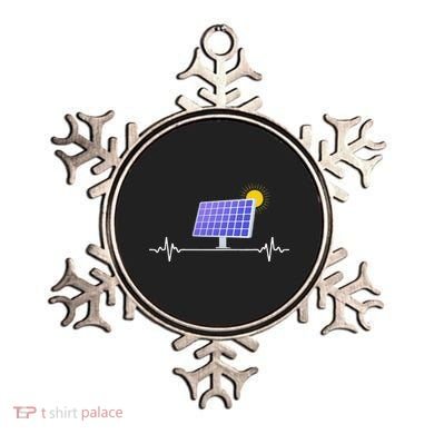 Solar Panel Heartbeat Global Warming Earth Day Ornament