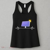Solar Panel Heartbeat Global Warming Earth Day Women's Tank Top thumb 3