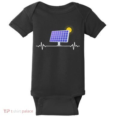 Solar Panel Heartbeat Global Warming Earth Day Baby Bodysuit