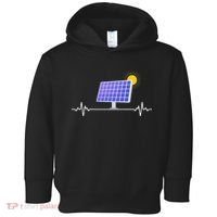 Solar Panel Heartbeat Global Warming Earth Day Toddler Hoodie thumb 0