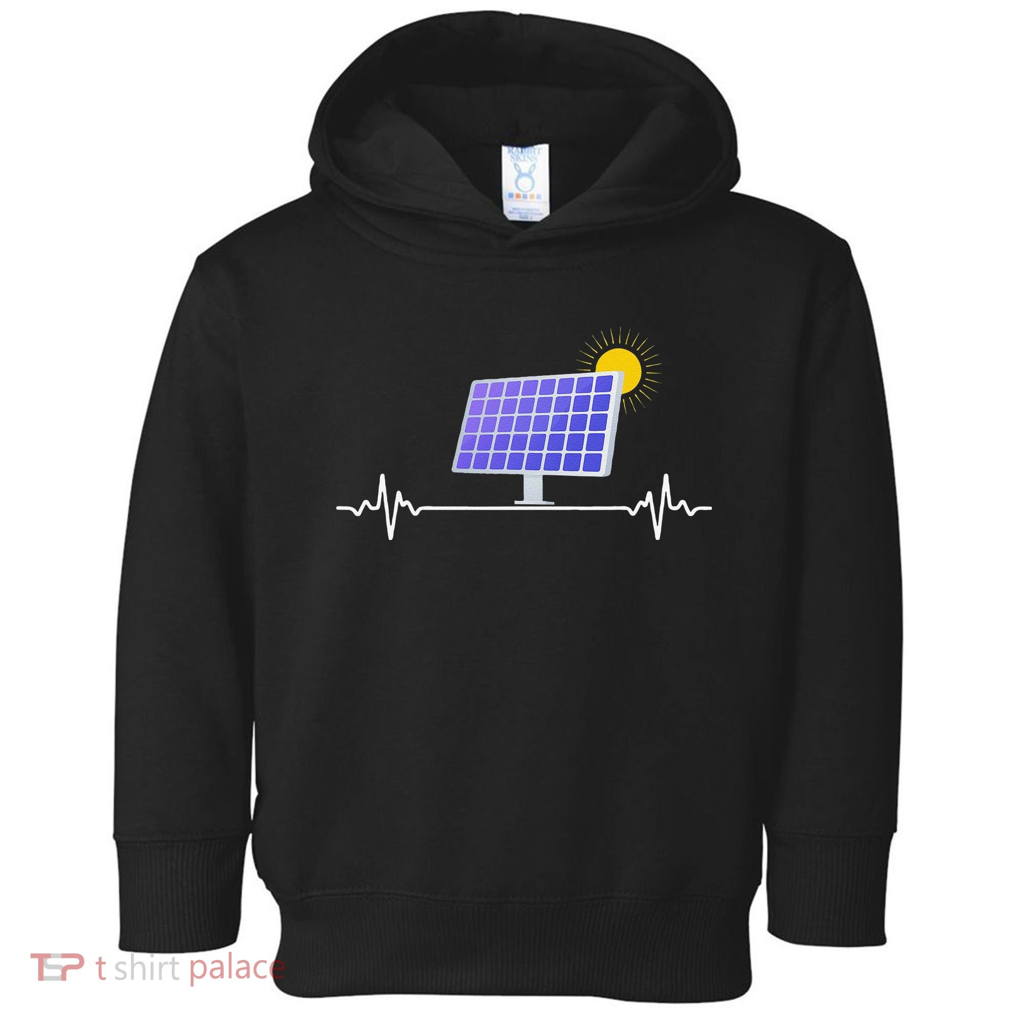 Solar Panel Heartbeat Global Warming Earth Day Toddler Hoodie