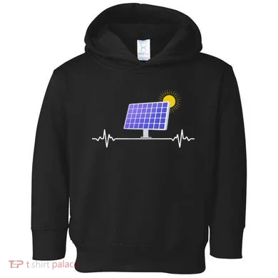 Solar Panel Heartbeat Global Warming Earth Day Toddler Hoodie