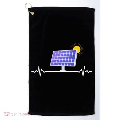 Solar Panel Heartbeat Global Warming Earth Day Golf Towel