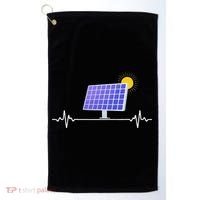 Solar Panel Heartbeat Global Warming Earth Day Golf Towel thumb 0