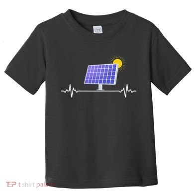 Solar Panel Heartbeat Global Warming Earth Day Toddler T-Shirt