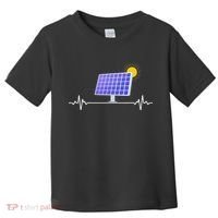 Solar Panel Heartbeat Global Warming Earth Day Toddler T-Shirt thumb 0