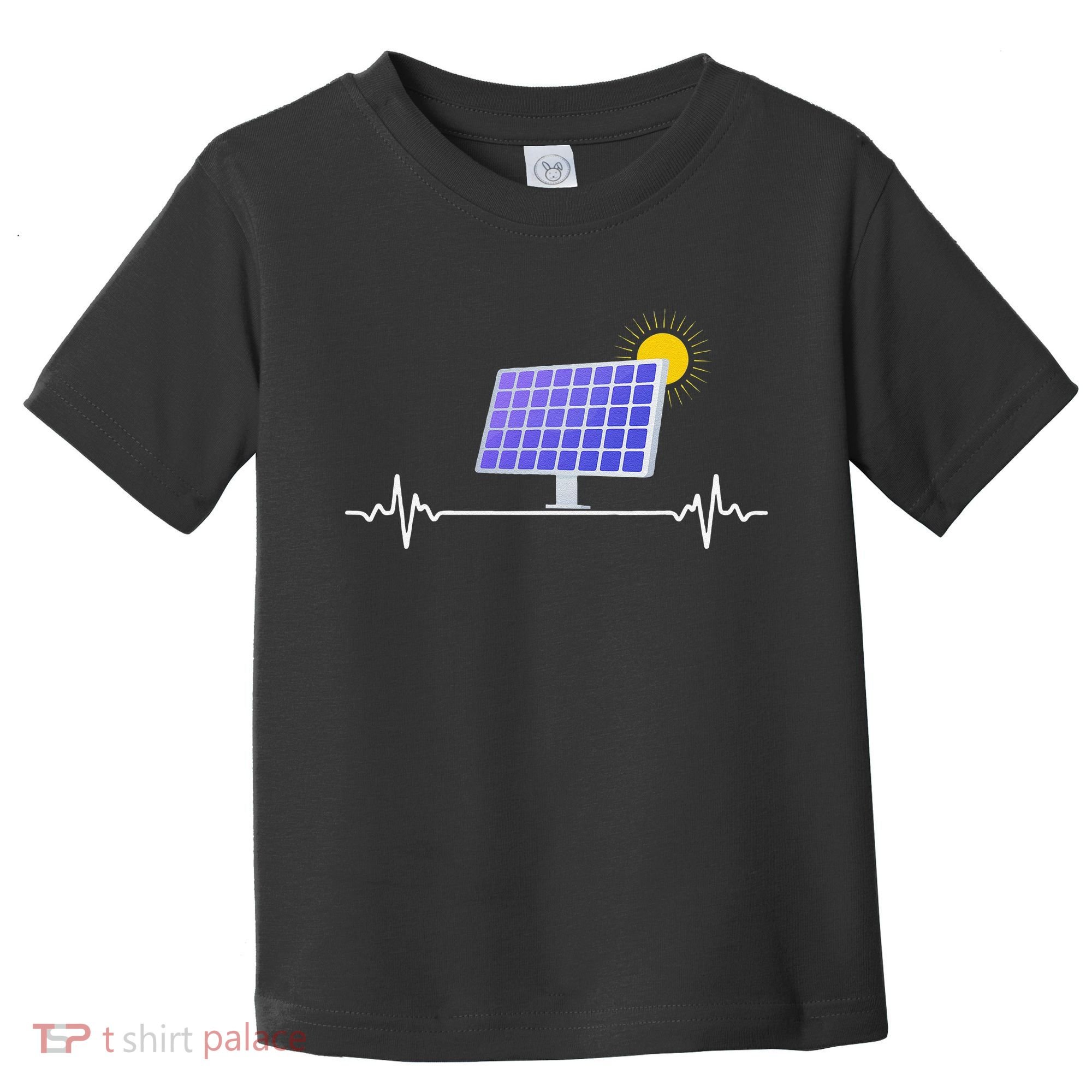 Solar Panel Heartbeat Global Warming Earth Day Toddler T-Shirt
