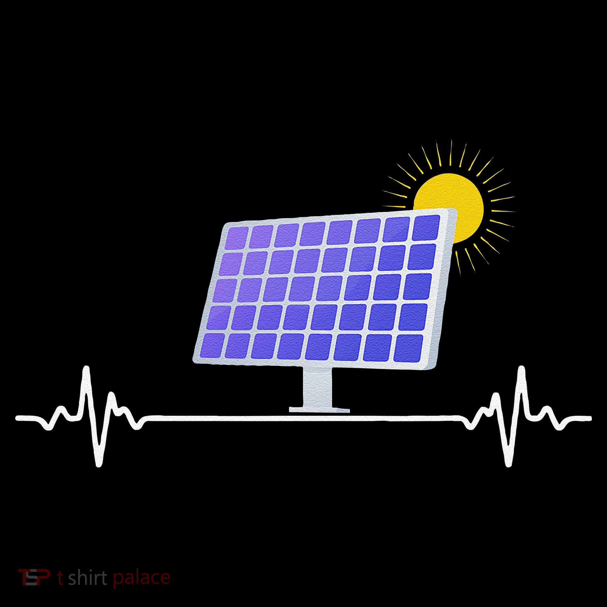 Solar Panel Heartbeat Global Warming Earth Day Women's Long Sleeve Shirt