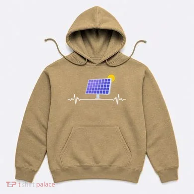 Solar Panel Heartbeat Global Warming Earth Day Hoodie