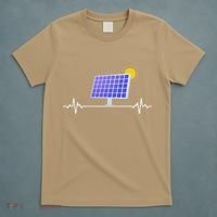 Solar Panel Heartbeat Global Warming Earth Day T-Shirt thumb 5