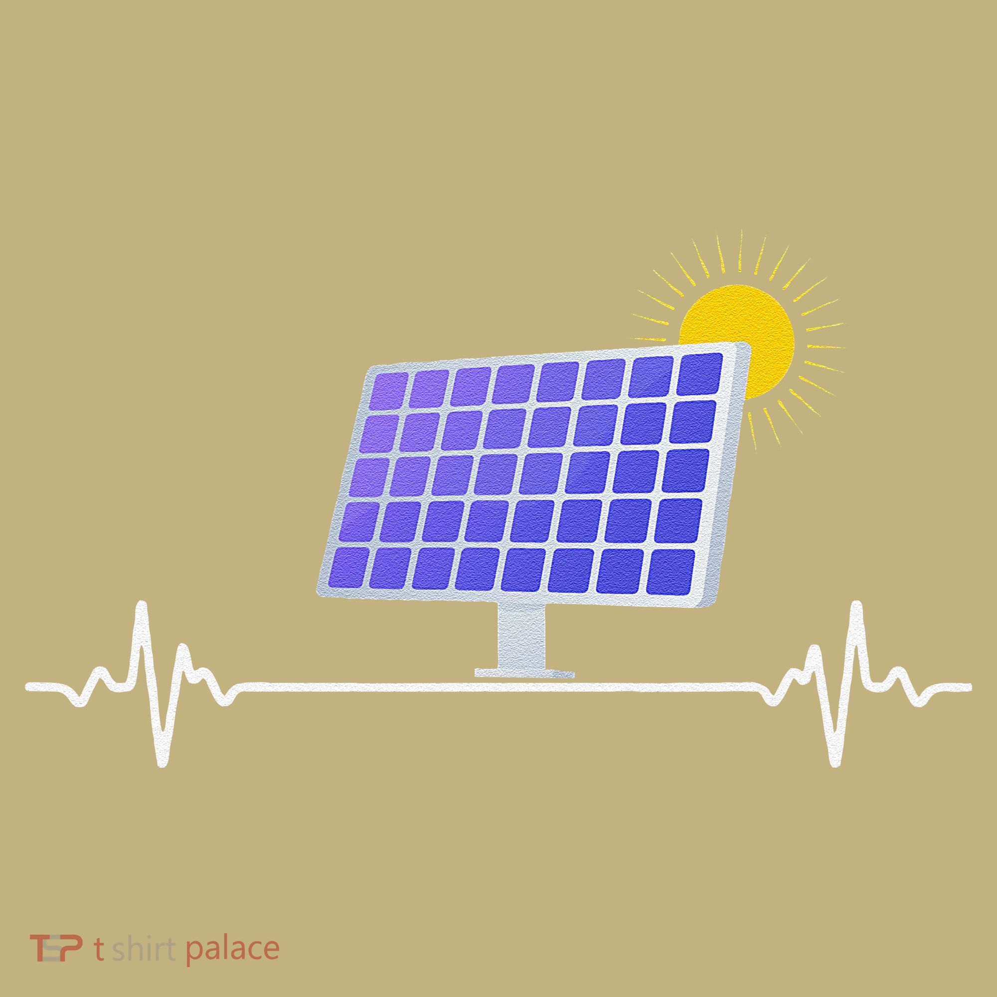 Solar Panel Heartbeat Global Warming Earth Day Button