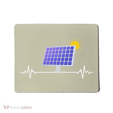Solar Panel Heartbeat Global Warming Earth Day Mousepad