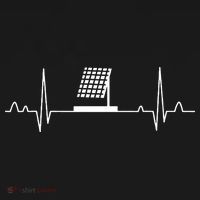 Solar Panel Heartbeat Outfit Global Warming Gift Earth Day Apron thumb 3