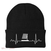 Solar Panel Heartbeat Outfit Global Warming Gift Earth Day Beanie thumb 0