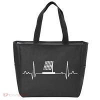 Solar Panel Heartbeat Outfit Global Warming Gift Earth Day Tote Bag thumb 0