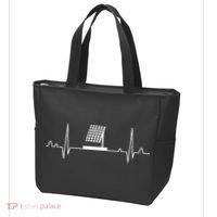 Solar Panel Heartbeat Outfit Global Warming Gift Earth Day Tote Bag thumb 3