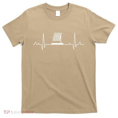 Solar Panel Heartbeat Outfit Global Warming Gift Earth Day T-Shirt