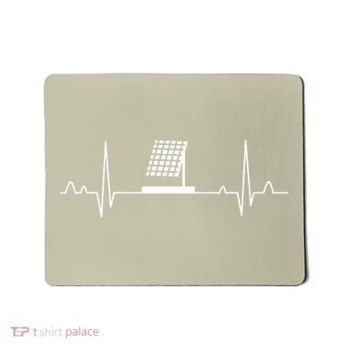 Solar Panel Heartbeat Outfit Global Warming Gift Earth Day Mousepad