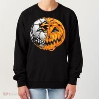 Soccer Player Halloween Pumpkin Skeleton Hallows' Day Women's Sweatshirt thumb 0