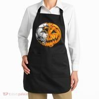 Soccer Player Halloween Pumpkin Skeleton Hallows' Day Apron thumb 2