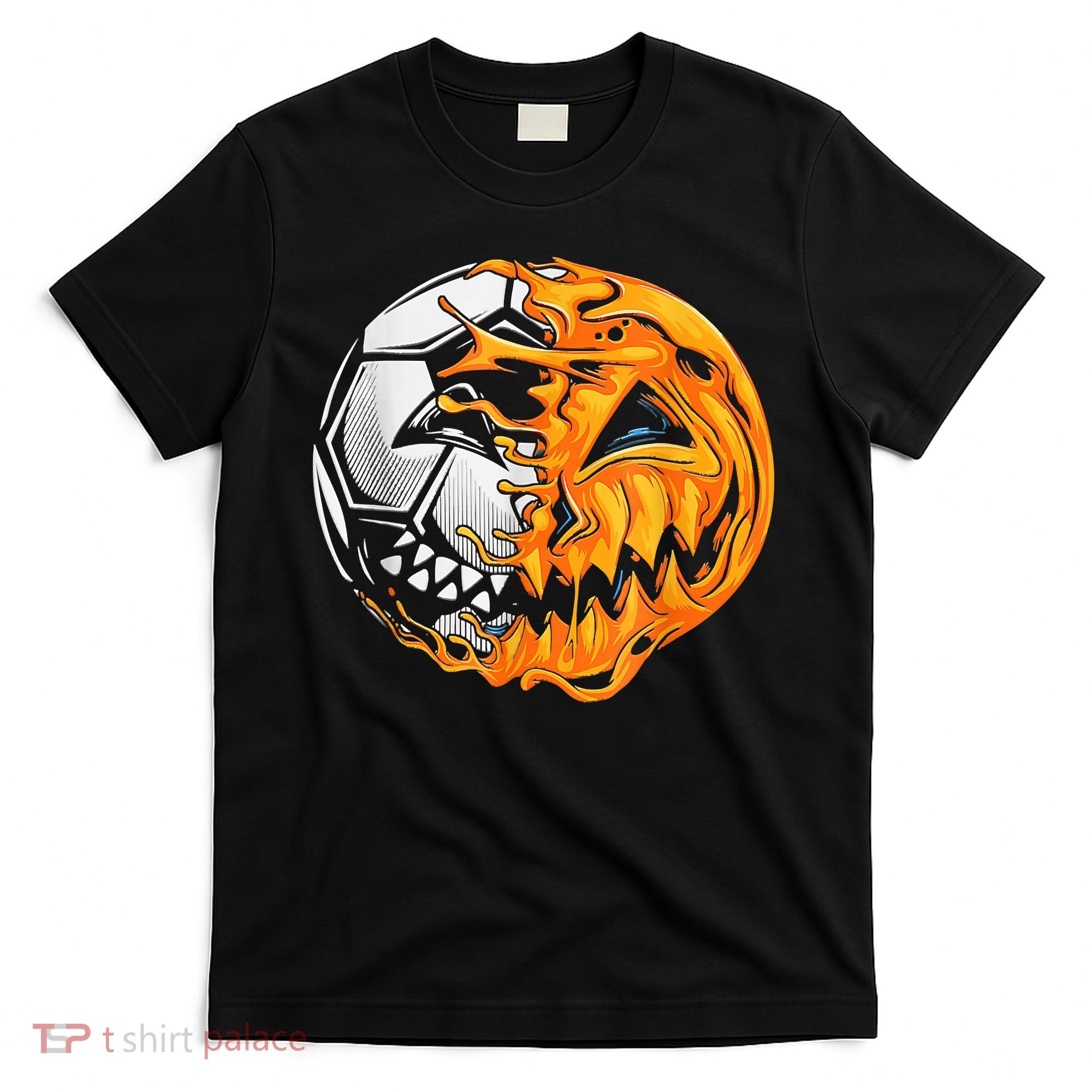 Soccer Player Halloween Pumpkin Skeleton Hallows' Day T-Shirt