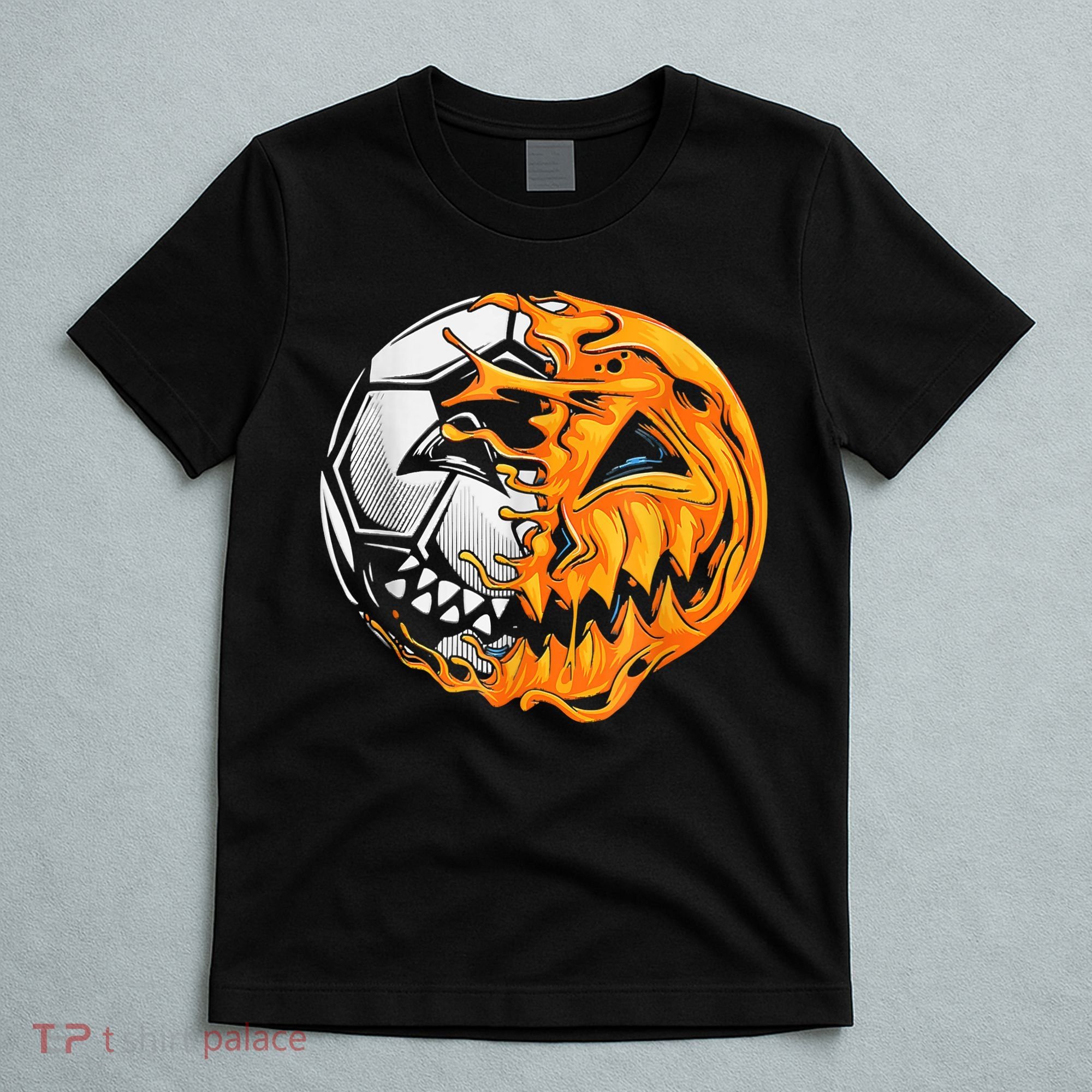 Soccer Player Halloween Pumpkin Skeleton Hallows' Day T-Shirt