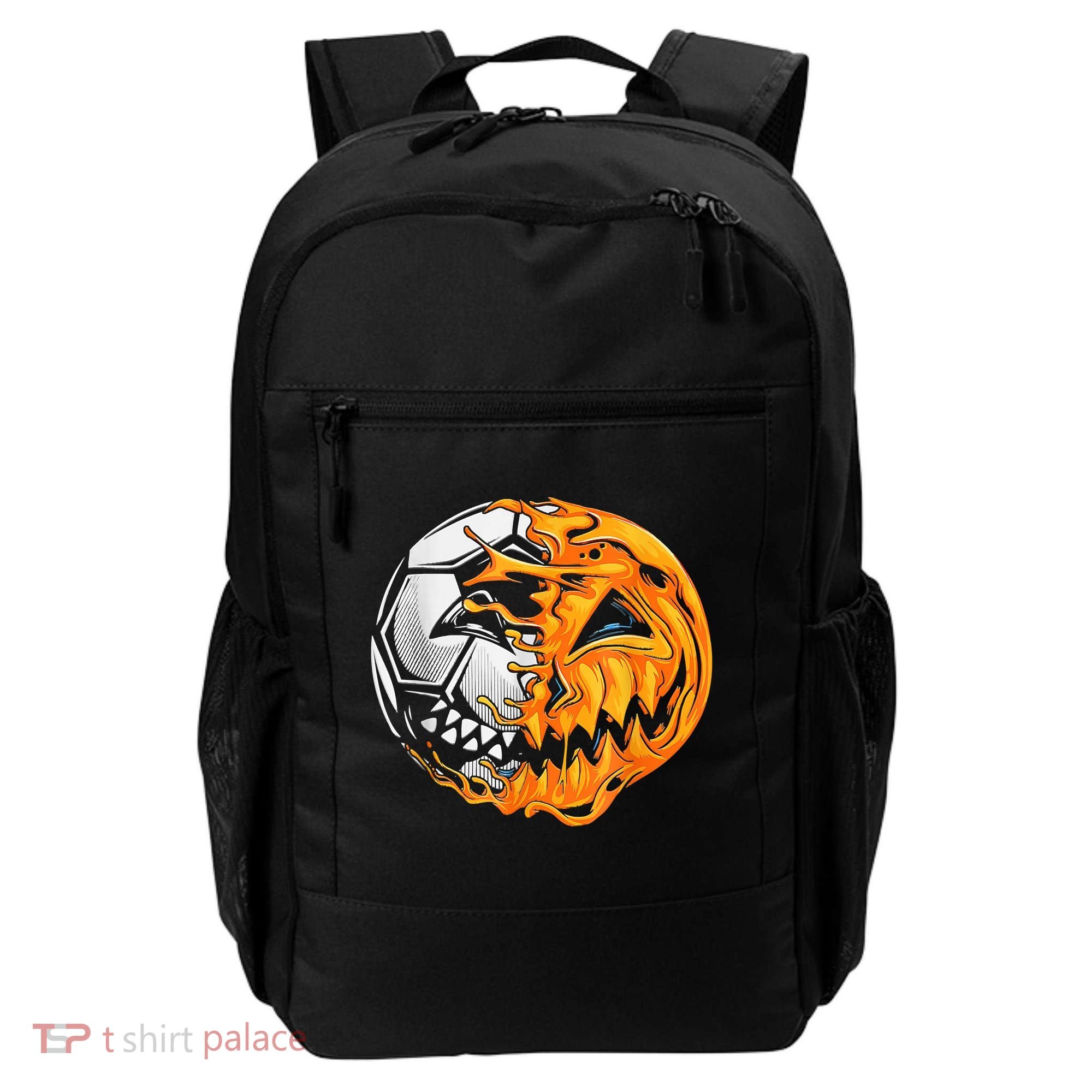 Soccer Player Halloween Pumpkin Skeleton Hallows' Day Backpack