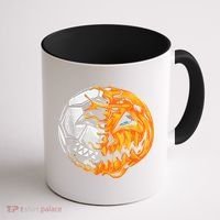 Soccer Player Halloween Pumpkin Skeleton Hallows' Day Coffee Mug thumb 1