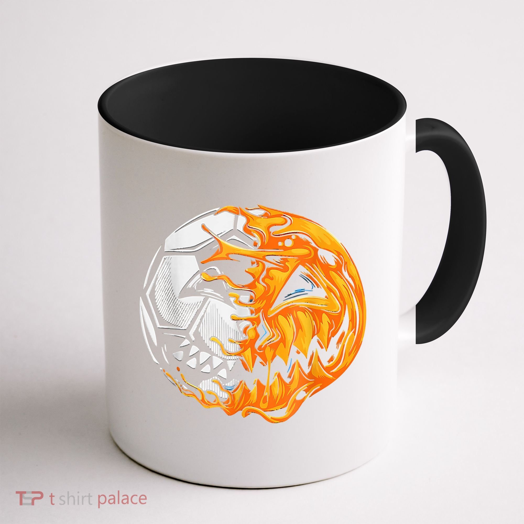 Soccer Player Halloween Pumpkin Skeleton Hallows' Day Coffee Mug