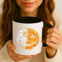 Soccer Player Halloween Pumpkin Skeleton Hallows' Day Coffee Mug thumb 3