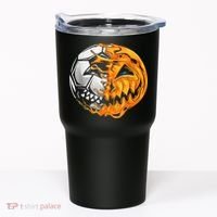 Soccer Player Halloween Pumpkin Skeleton Hallows' Day Tumbler thumb 0