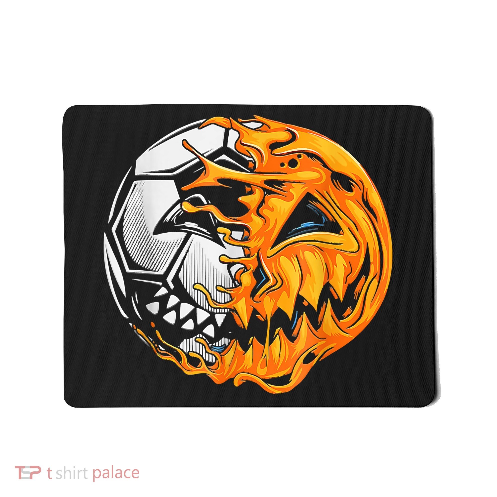 Soccer Player Halloween Pumpkin Skeleton Hallows' Day Mousepad