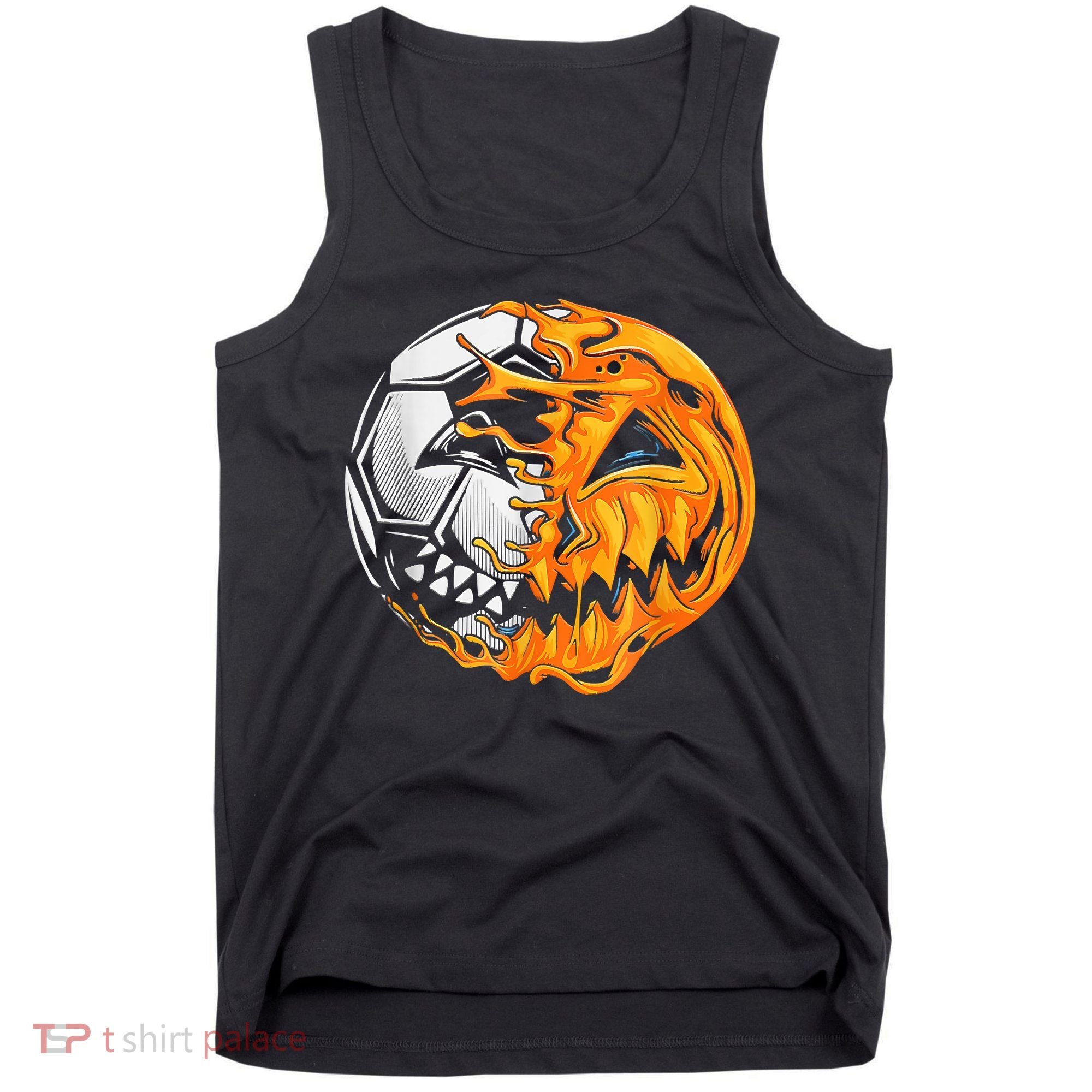 Soccer Player Halloween Pumpkin Skeleton Hallows' Day Tank Top