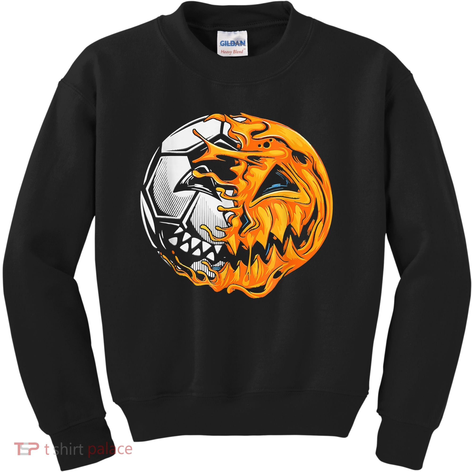Soccer Player Halloween Pumpkin Skeleton Hallows' Day Kids Sweatshirt