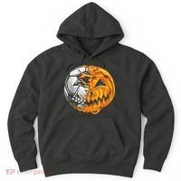 Soccer Player Halloween Pumpkin Skeleton Hallows' Day Hoodie thumb 0