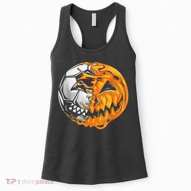Soccer Player Halloween Pumpkin Skeleton Hallows' Day Women's Tank Top