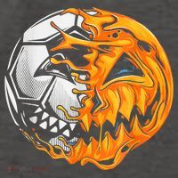 Soccer Player Halloween Pumpkin Skeleton Hallows' Day Women's T-Shirt thumb 6