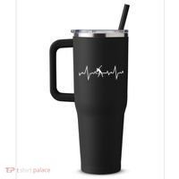 Shot Put Heart Beats 40oz Vacuum Insulated Stainless Steel Travel Tumbler thumb 2