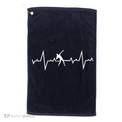 Shot Put Heart Beats Golf Towel