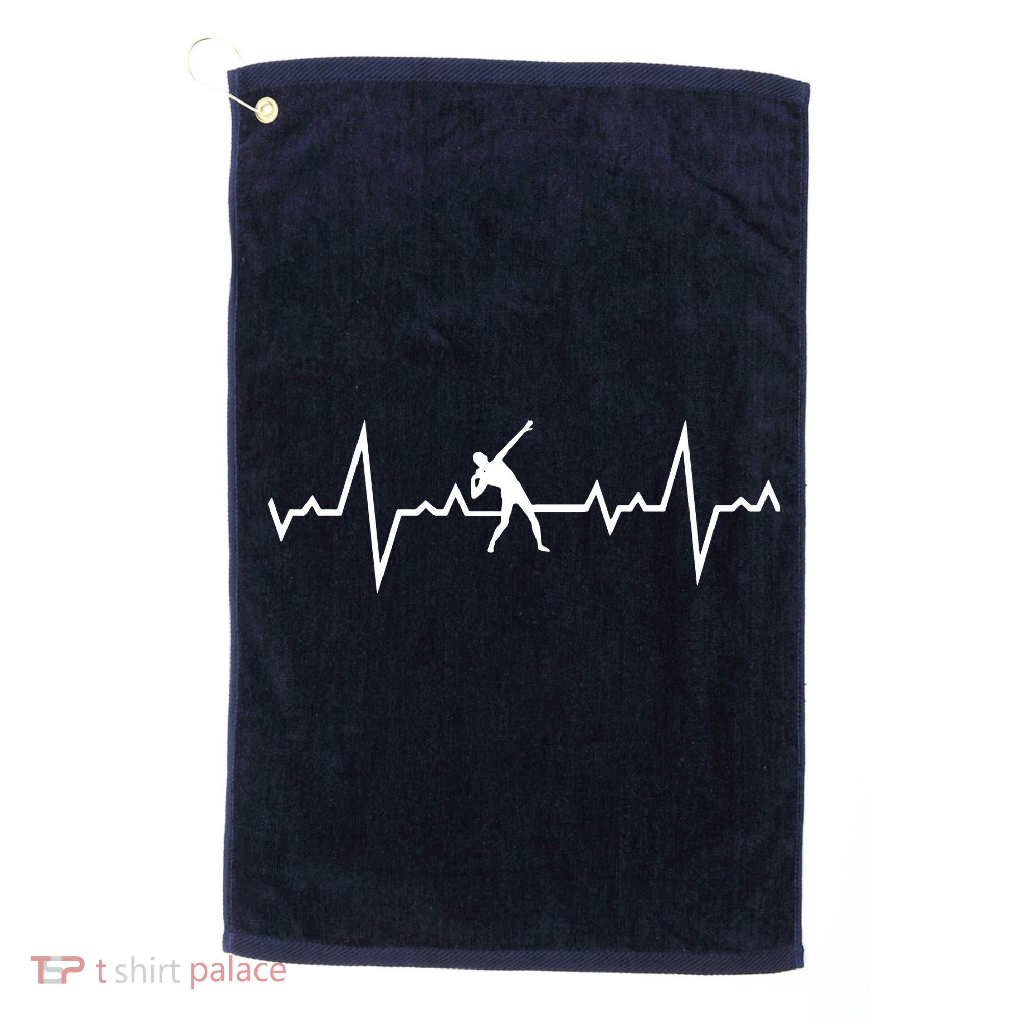 Shot Put Heart Beats Golf Towel