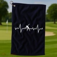 Shot Put Heart Beats Golf Towel thumb 1