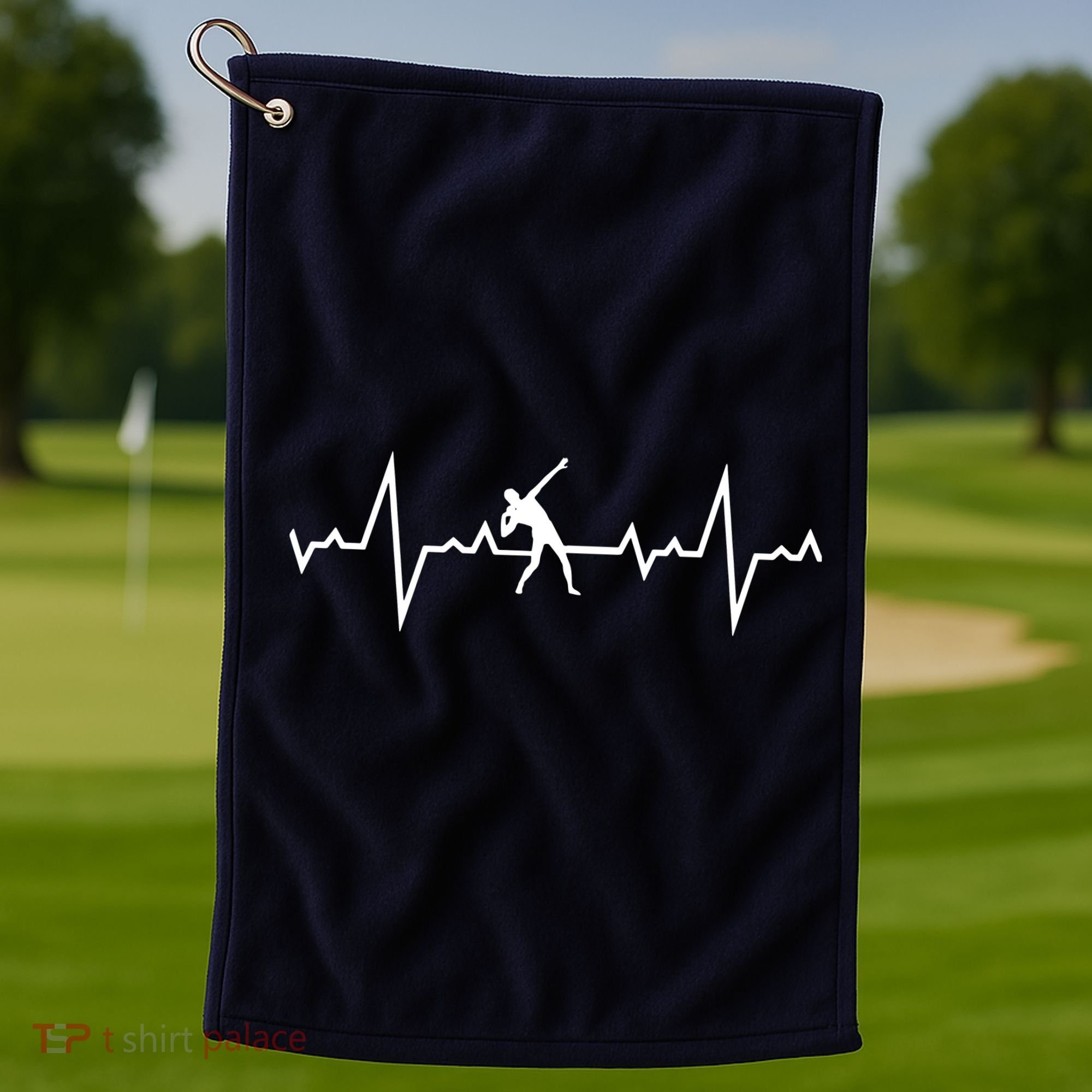 Shot Put Heart Beats Golf Towel