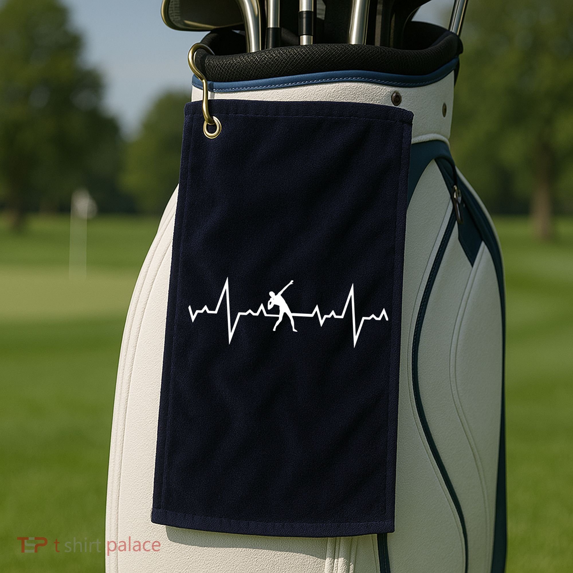 Shot Put Heart Beats Golf Towel