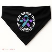 Suicide Prevention Hope Support Love Life Suicide Awareness Gift USA-Made Doggie Bandana thumb 0