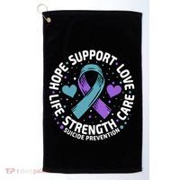 Suicide Prevention Hope Support Love Life Suicide Awareness Gift Golf Towel thumb 0