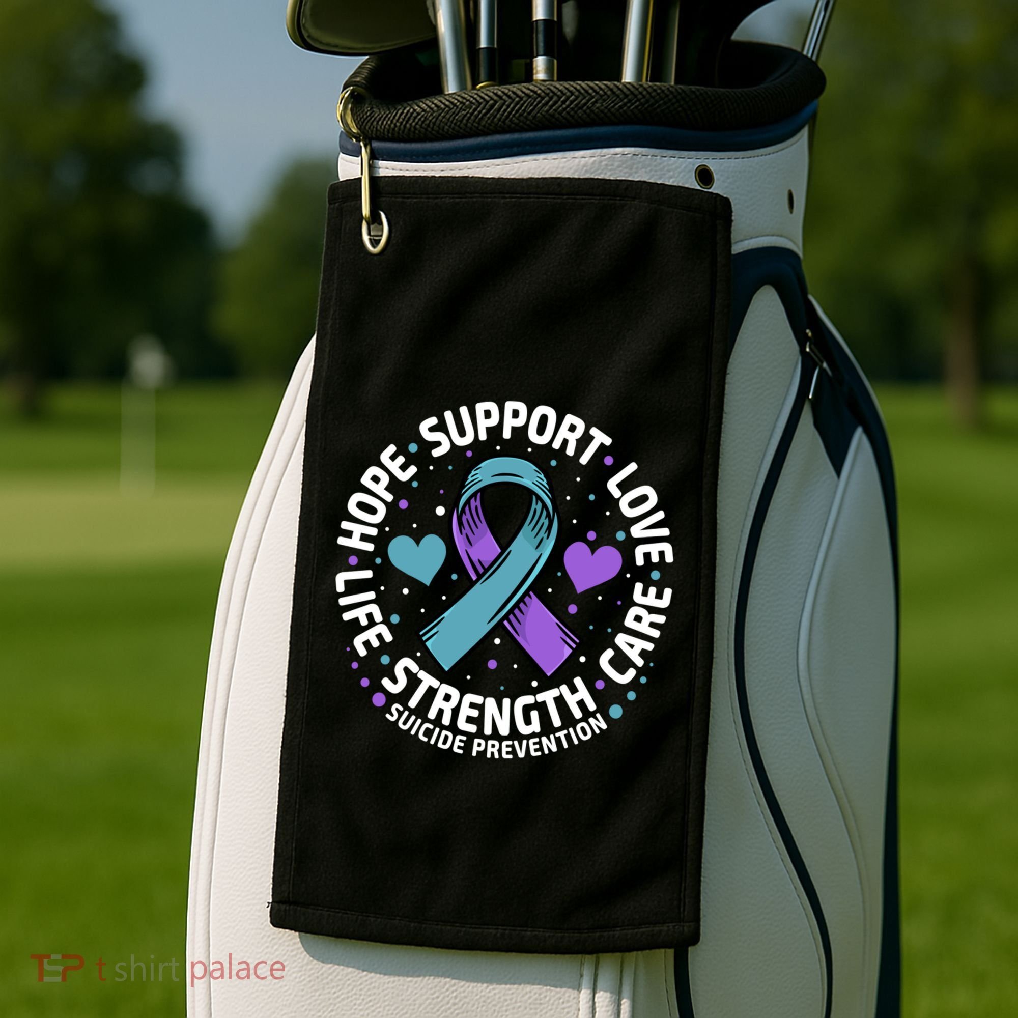 Suicide Prevention Hope Support Love Life Suicide Awareness Gift Golf Towel