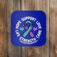 Suicide Prevention Hope Support Love Life Suicide Awareness Gift Coaster thumb 0