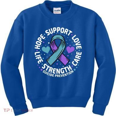 Suicide Prevention Hope Support Love Life Suicide Awareness Gift Kids Sweatshirt