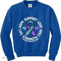Suicide Prevention Hope Support Love Life Suicide Awareness Gift Kids Sweatshirt thumb 0